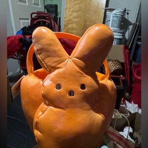 Orange Bunny Peeps Waster Basket